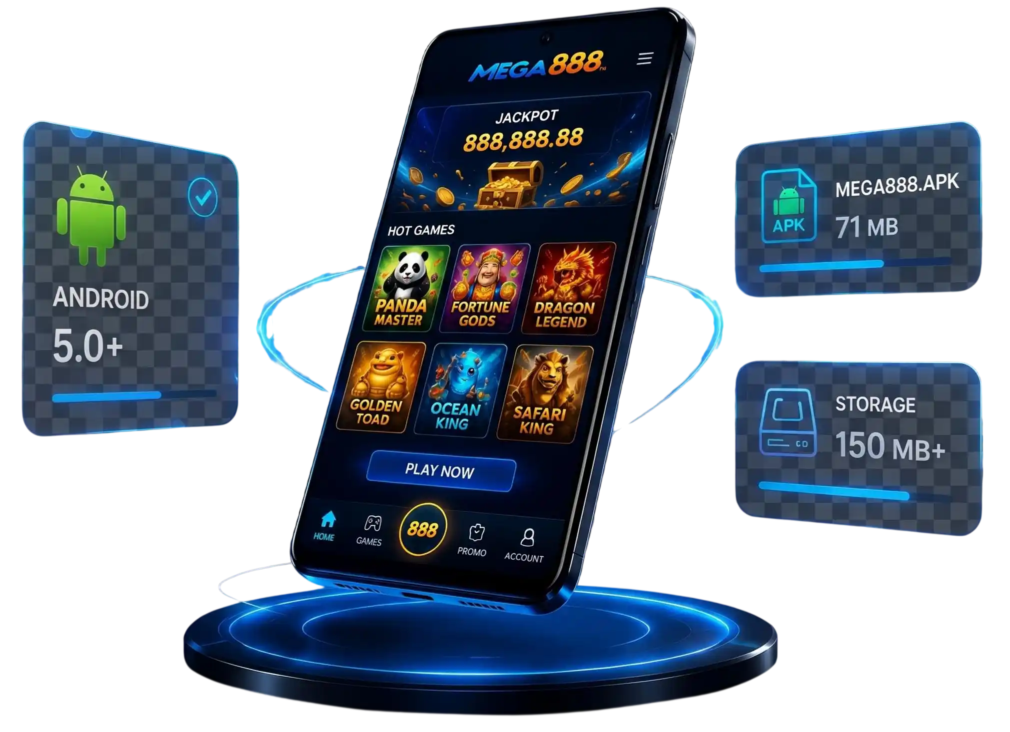 Fail Mega888 APK untuk telefon Android